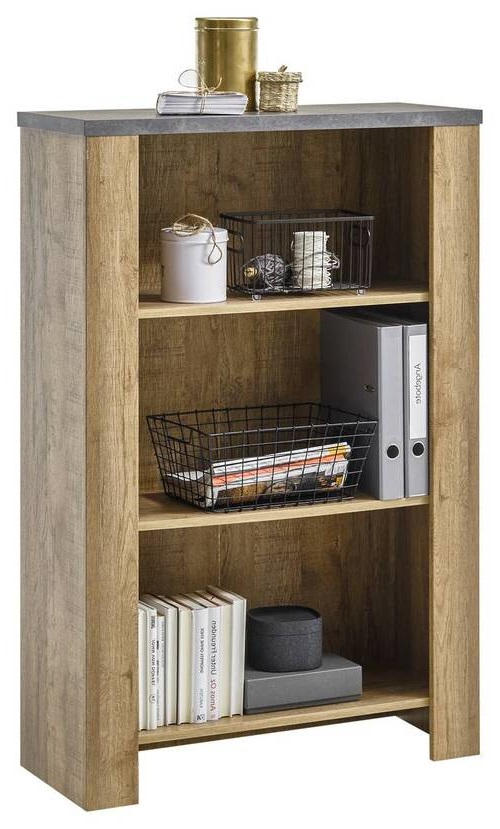 REGAL Braun, Dunkelgrau  - Dunkelgrau/Braun, Design, Holzwerkstoff (80/120/32cm) - MID.YOU