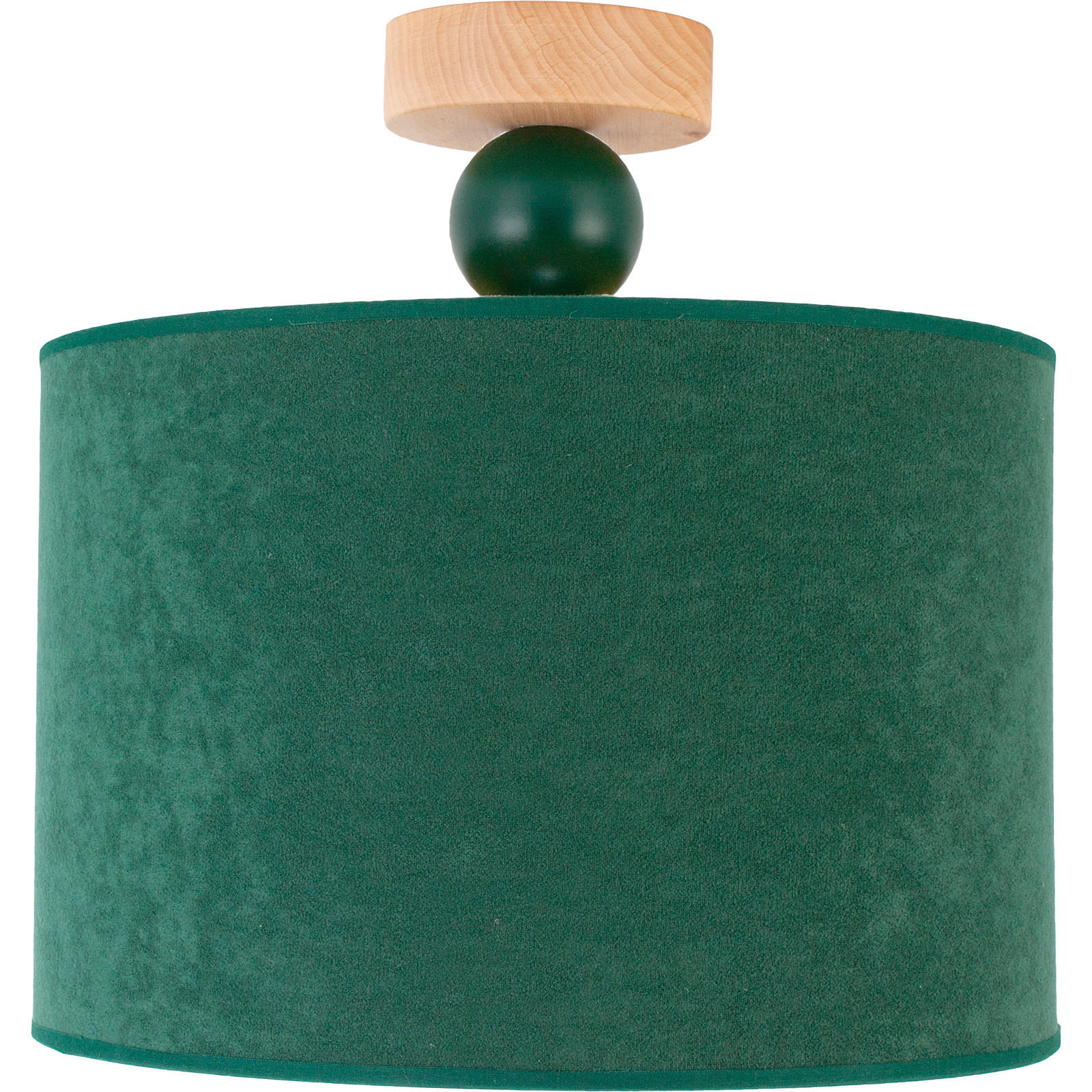 DECKENLEUCHTE Bolla 30/30 cm   - Waldgrün, Basics, Holz (30/30cm)