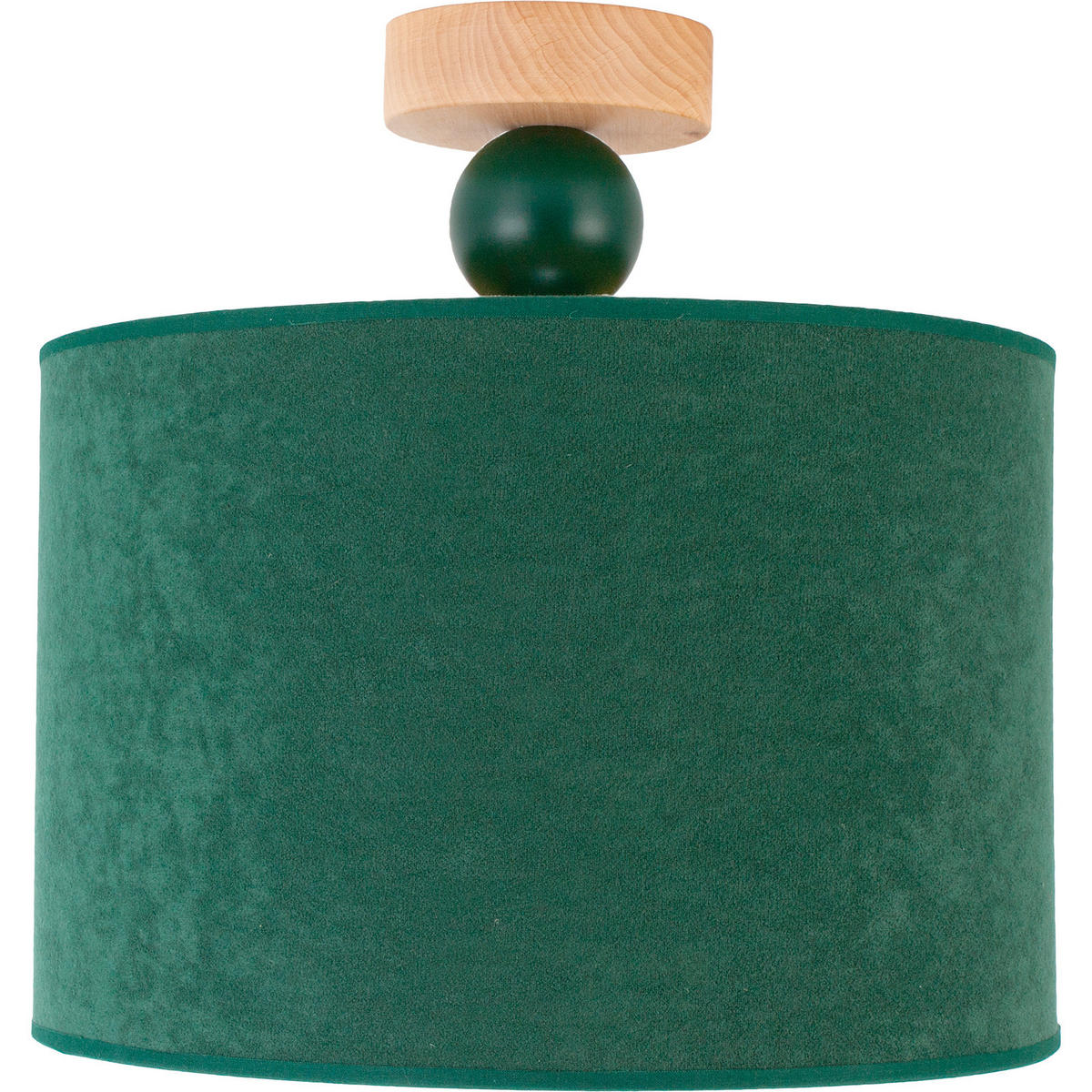 DECKENLEUCHTE Bolla 30/30 cm   - Waldgrün, Basics, Holz (30/30cm)