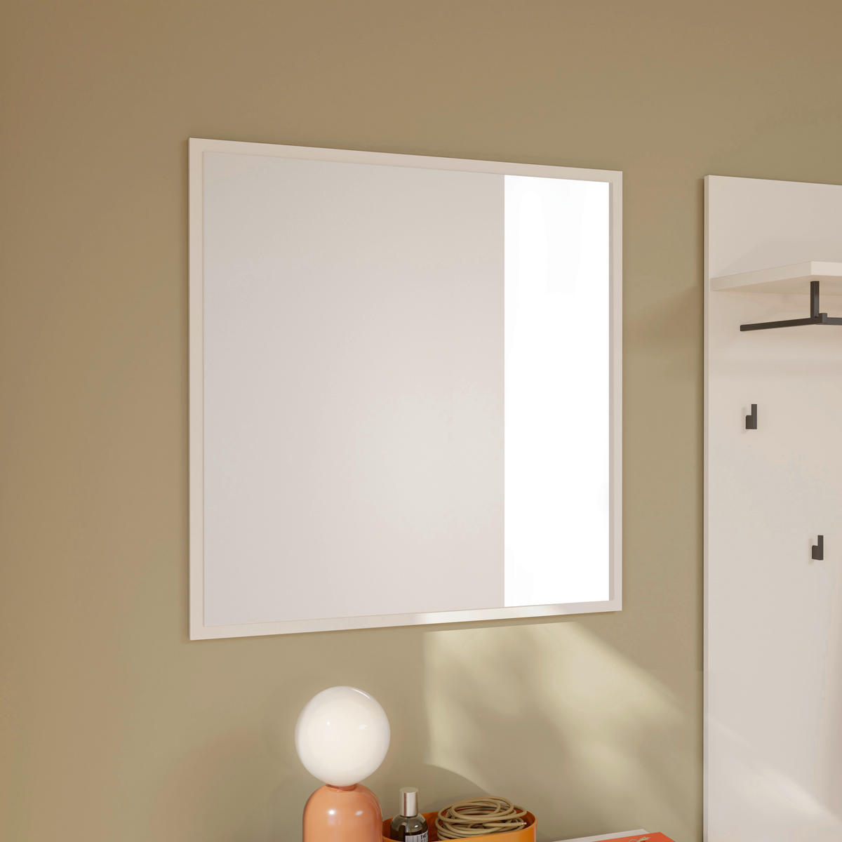 OGLEDALO, 74/76/1,8 cm leseni material  - peščene barve, Moderno, leseni material (74/76/1,8cm) - Carryhome