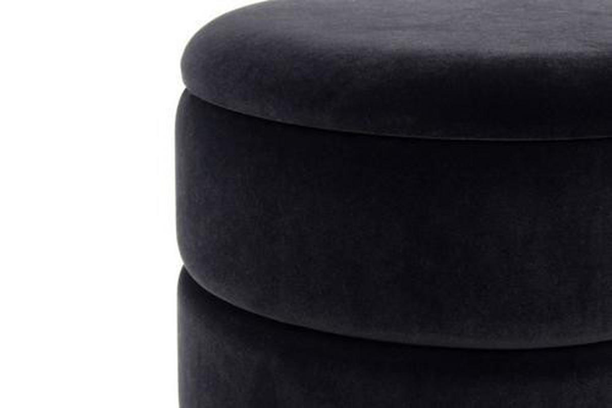 TABURETKA, kov, plast, textil, kompozitné drevo, 37,5/41/37,5 cm - čierna/strieborná, Basics, kov/kompozitné drevo (37,5/41/37,5cm)