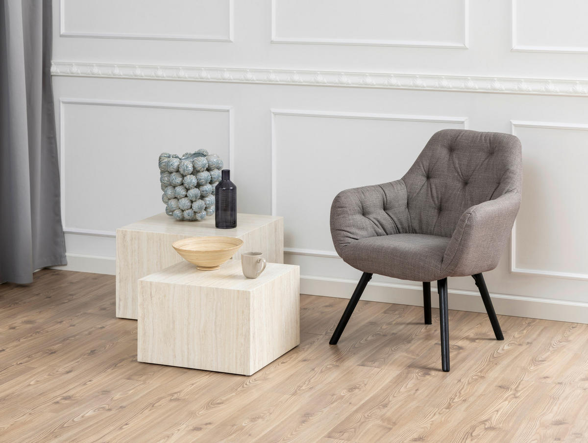 COUCHTISCHSET quadratisch Beige  - Beige, Design, Papier/Holzwerkstoff (58/50/40/33/58/50cm) - MID.YOU