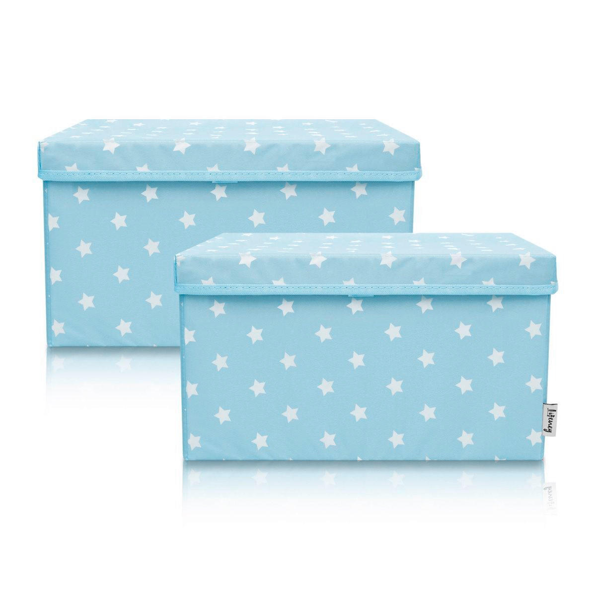 AUFBEWAHRUNGSBOXEN-SET  - Hellblau, Basics, Kunststoff (37/25/21cm) - Lifeney