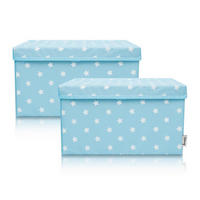 AUFBEWAHRUNGSBOXEN-SET  - Hellblau, Basics, Kunststoff (37/25/21cm) - Lifeney