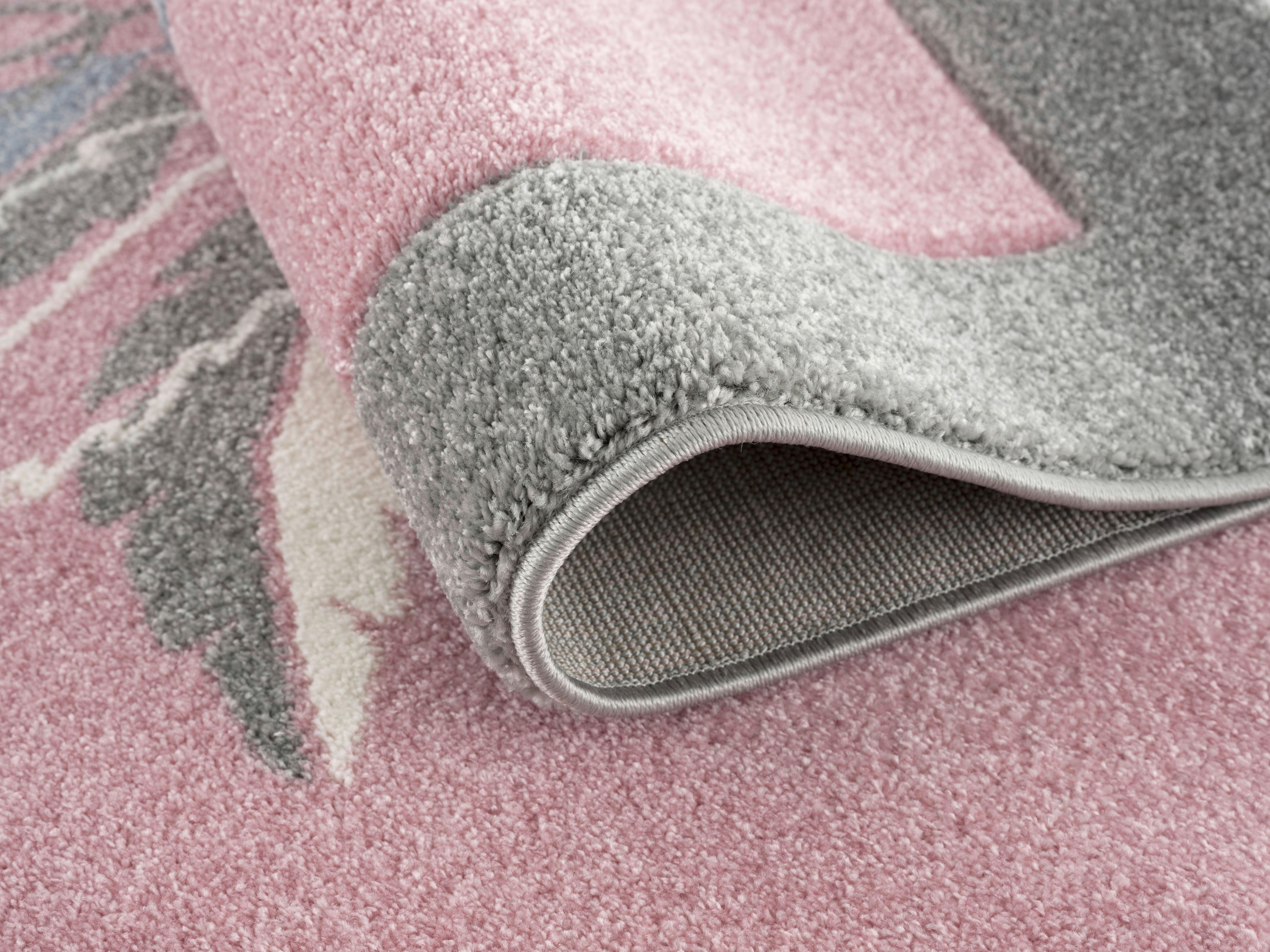 KINDERTEPPICH Happy Rugs  - Silberfarben/Rosa, Trend, Textil (120/180cm)