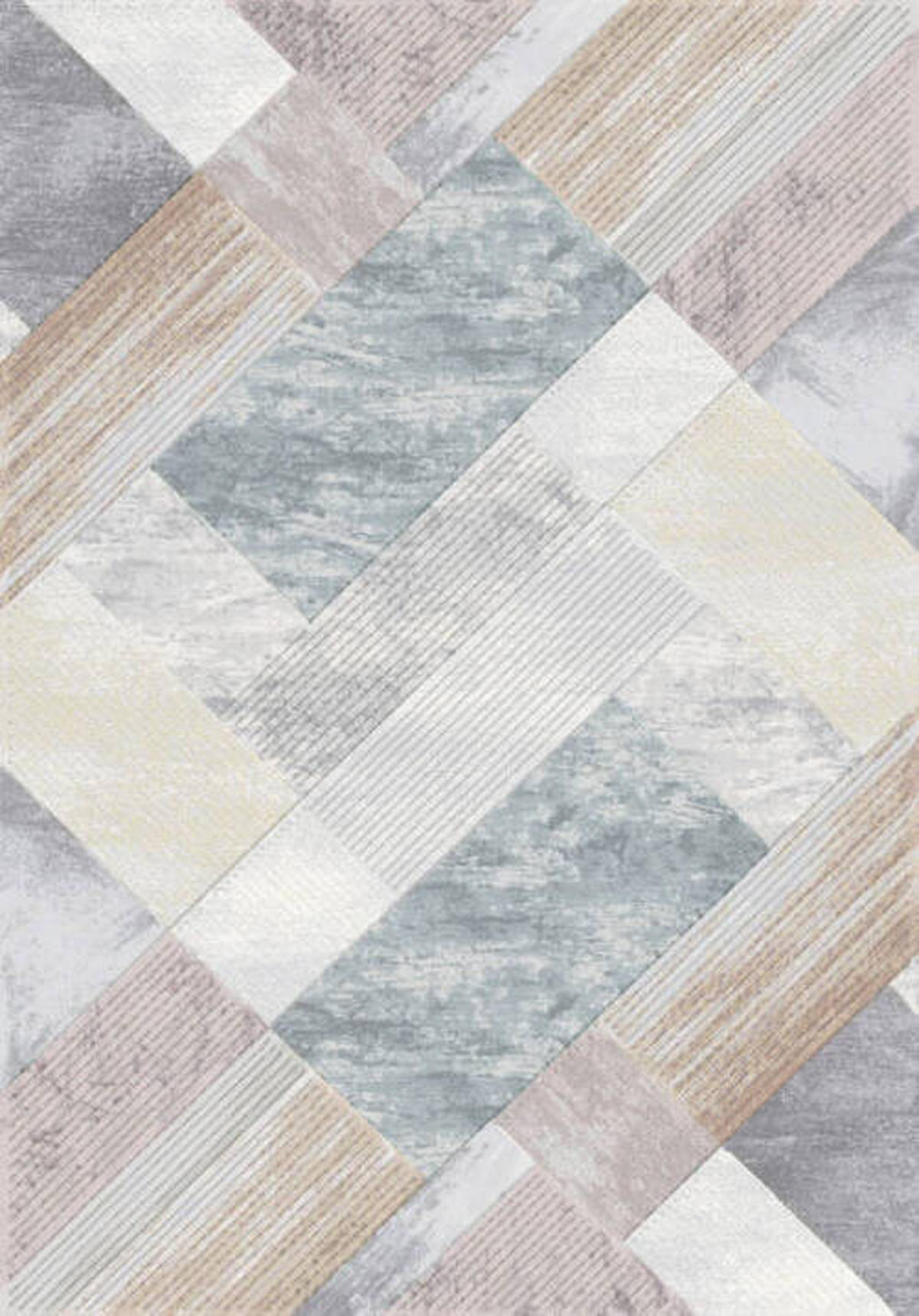 WEBTEPPICH 60/110 cm Catania Hellgrau, Beige  - Beige/Hellgrau, KONVENTIONELL, Textil (60/110cm) - Novel