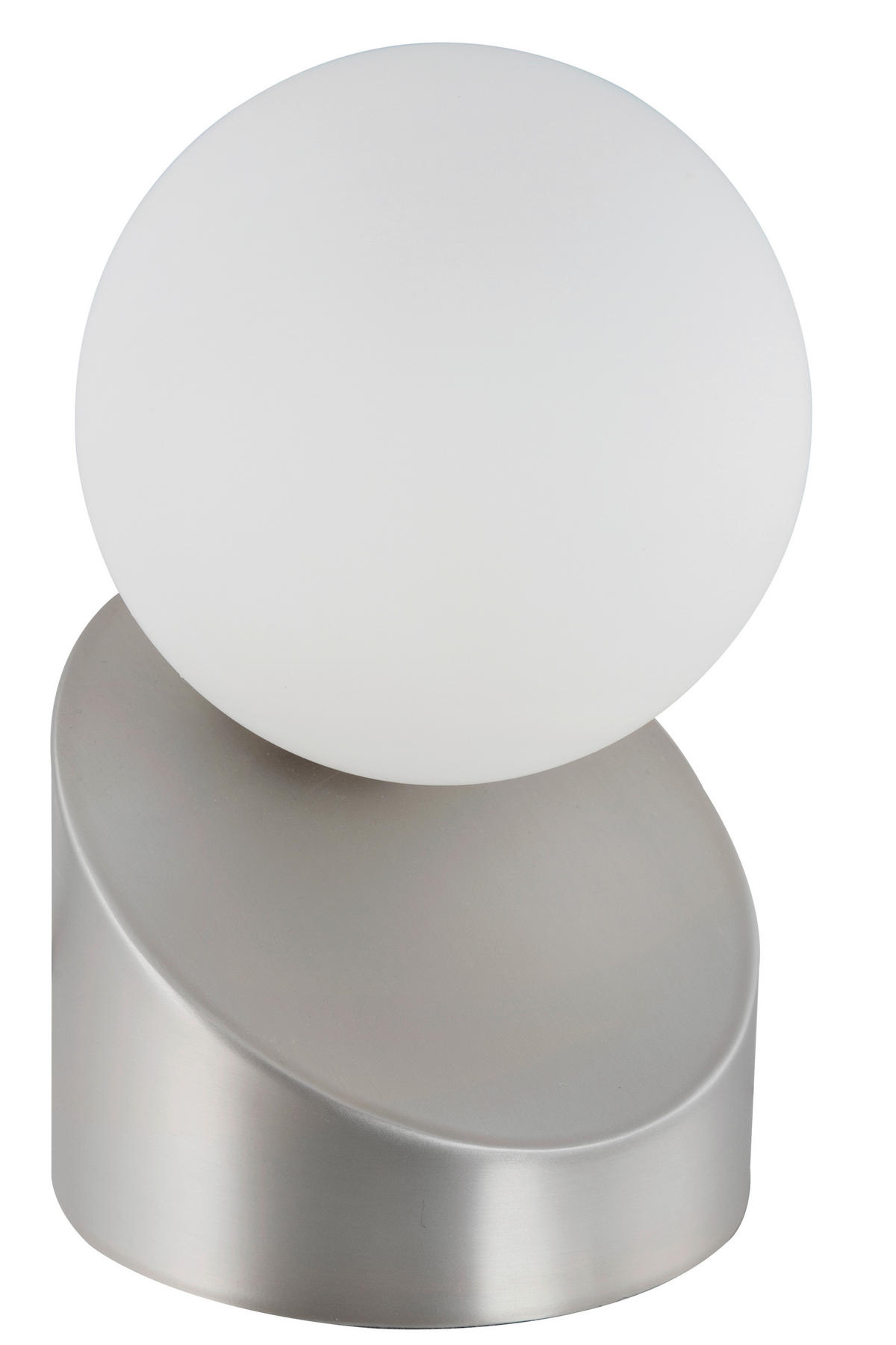 LED-TISCHLEUCHTE 10/16 cm   - Weiß/Nickelfarben, Basics, Glas/Metall (10/16cm) - Novel