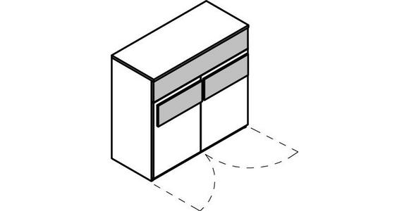 KOMMODE 90/85,2/40 cm  in Graphitfarben, Grau, Weiß  - Graphitfarben/Weiß, KONVENTIONELL, Holzwerkstoff (90/85,2/40cm) - Cantus