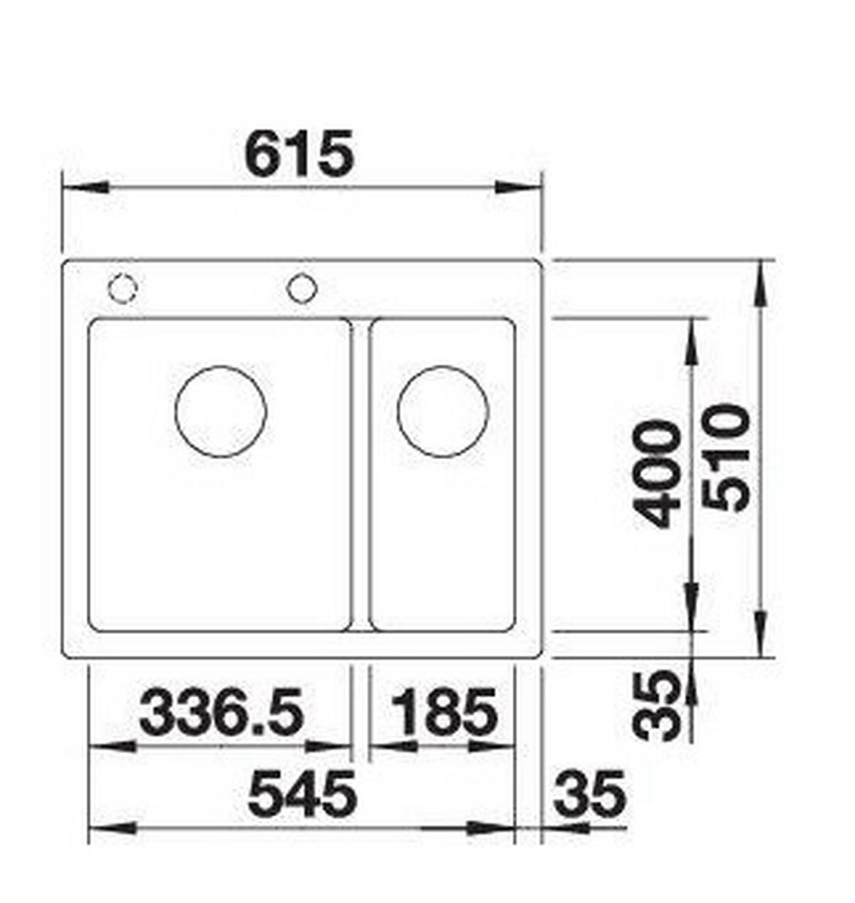 SPÜLE 521696  - Beige, Basics, Stein (61,5/23,2/51cm) - Blanco