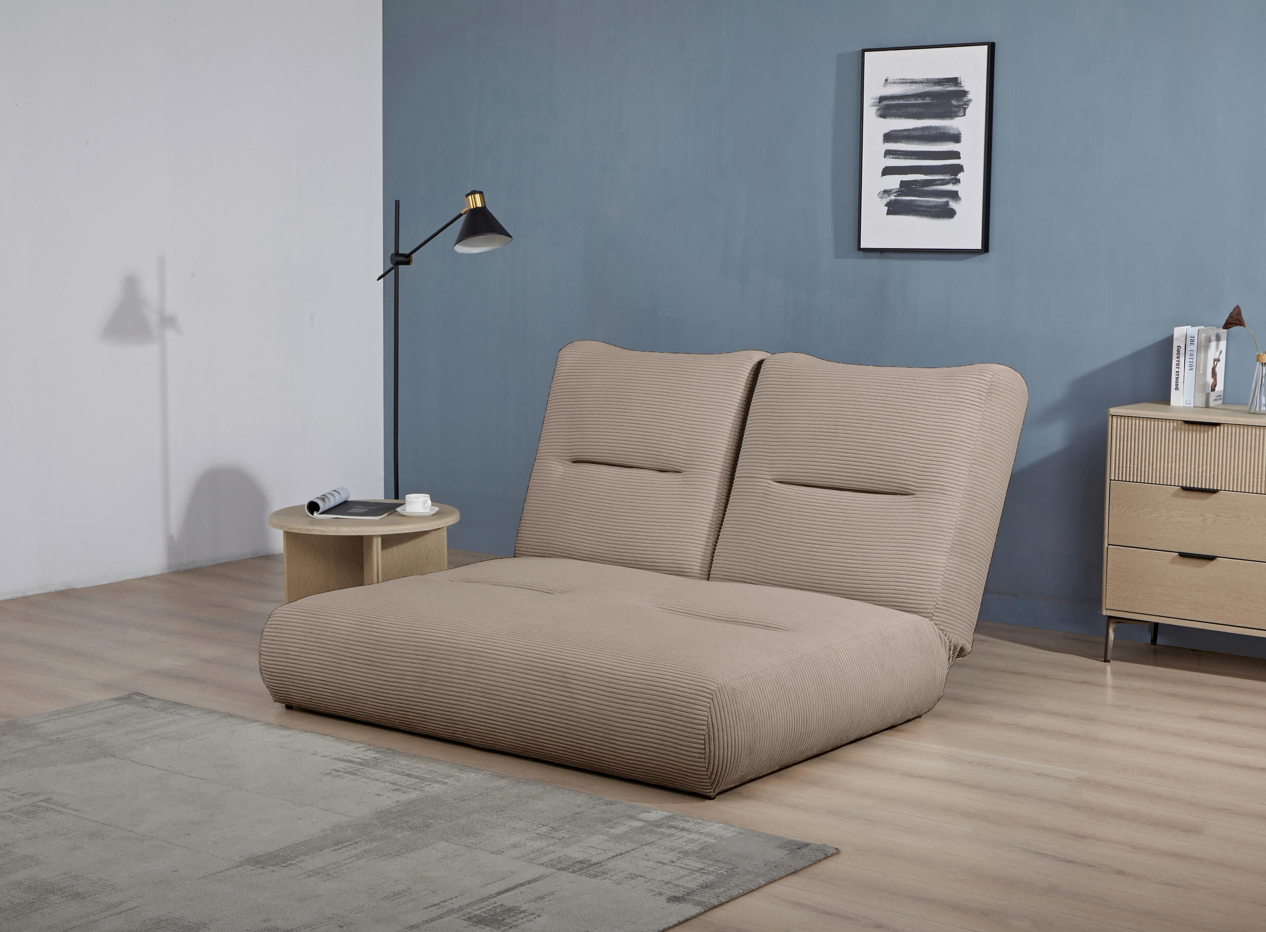 BÄDDSOFFA i manchester brun  - brun, Design, textil (159/88/160cm) - Livetastic
