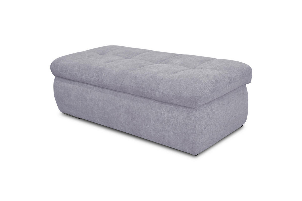 HOCKER Mikrofaser Grau  - Chromfarben/Grau, KONVENTIONELL, Textil/Metall (136/43/64cm) - MID.YOU