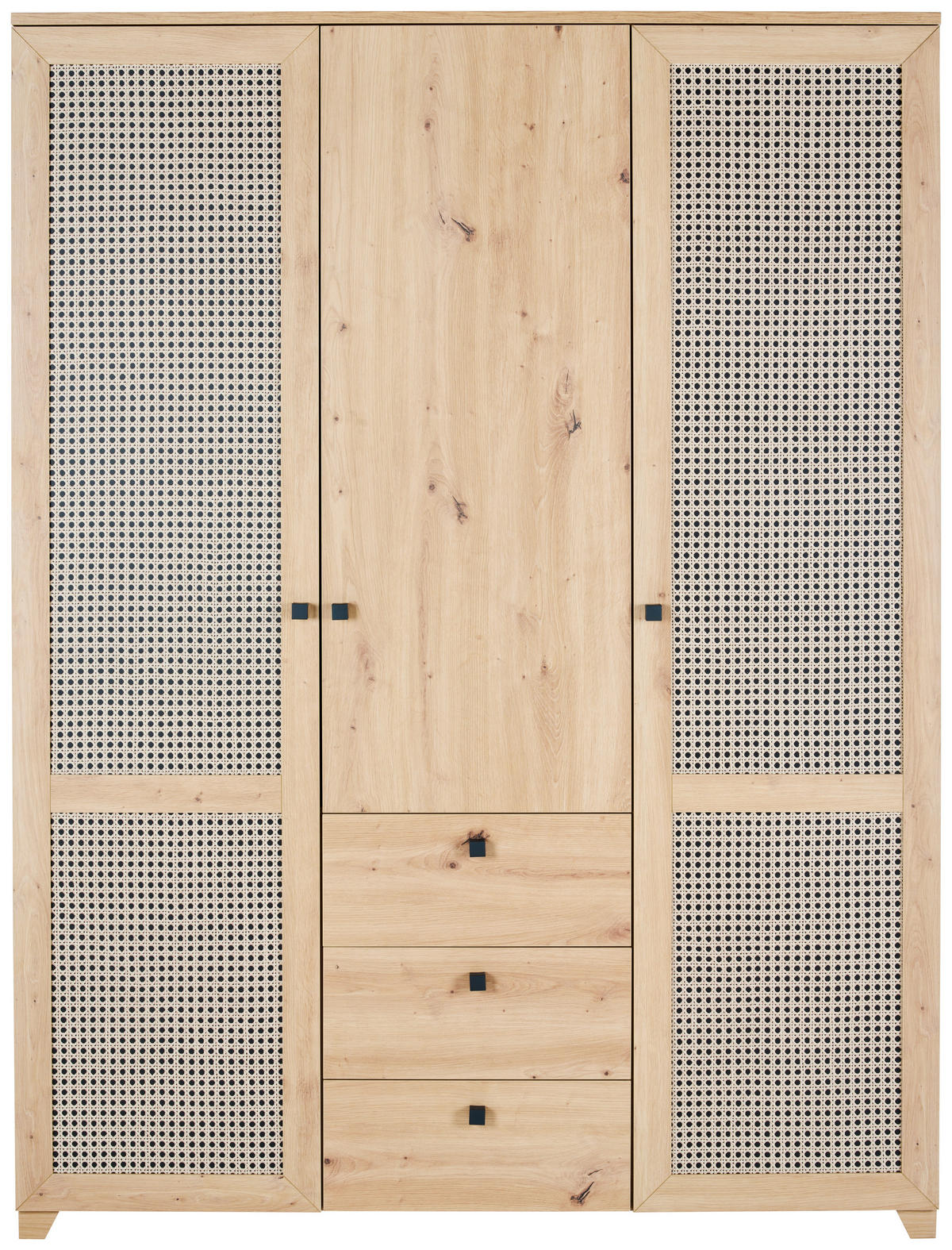 BABYKLEIDERSCHRANK Clair  - Anthrazit/Eiche Artisan, Basics, Holzwerkstoff/Metall (148/198/51cm) - Jimmylee