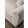 ECKSOFA  in Plüsch Creme  - Creme/Schwarz, KONVENTIONELL, Kunststoff/Textil (175/249cm) - Carryhome