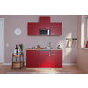 MINIKÜCHE 150 cm   in Rot  - Rot, Basics, Holzwerkstoff (150cm) - Respekta