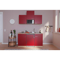 MINIKÜCHE 150 cm   in Rot  - Rot, Basics, Holzwerkstoff (150cm) - Respekta