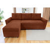 ECKSOFA TERMOLI in Cord Rostfarben  155/231 cm  - Rostfarben/Schwarz, Design, Kunststoff/Textil (155/231cm) - MID.YOU