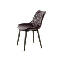 SADA ŽIDLÍ 2 kusy - purpurová, Lifestyle, kov/kůže (51/80/60cm)