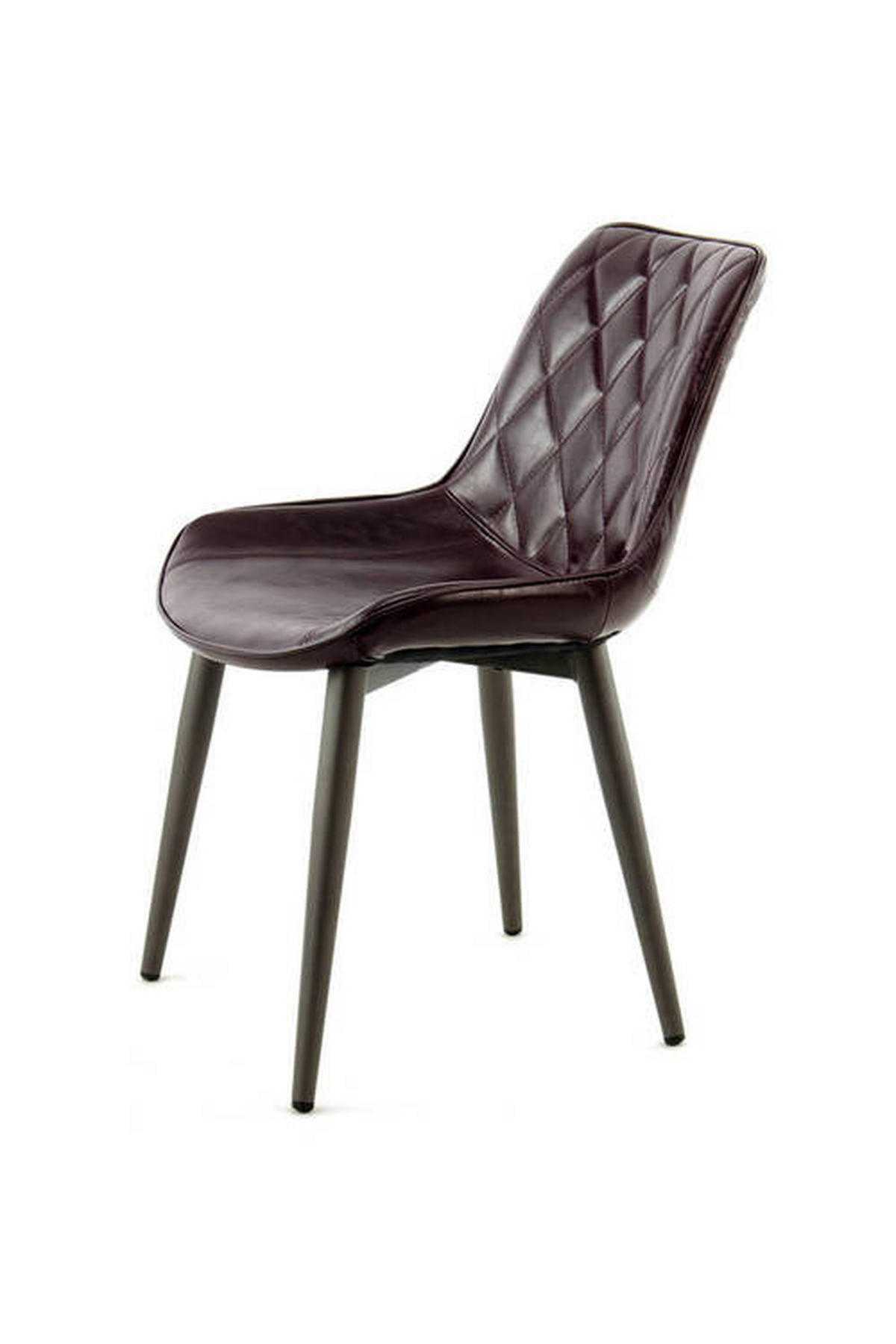 SADA ŽIDLÍ 2 kusy - purpurová, Lifestyle, kov/kůže (51/80/60cm)
