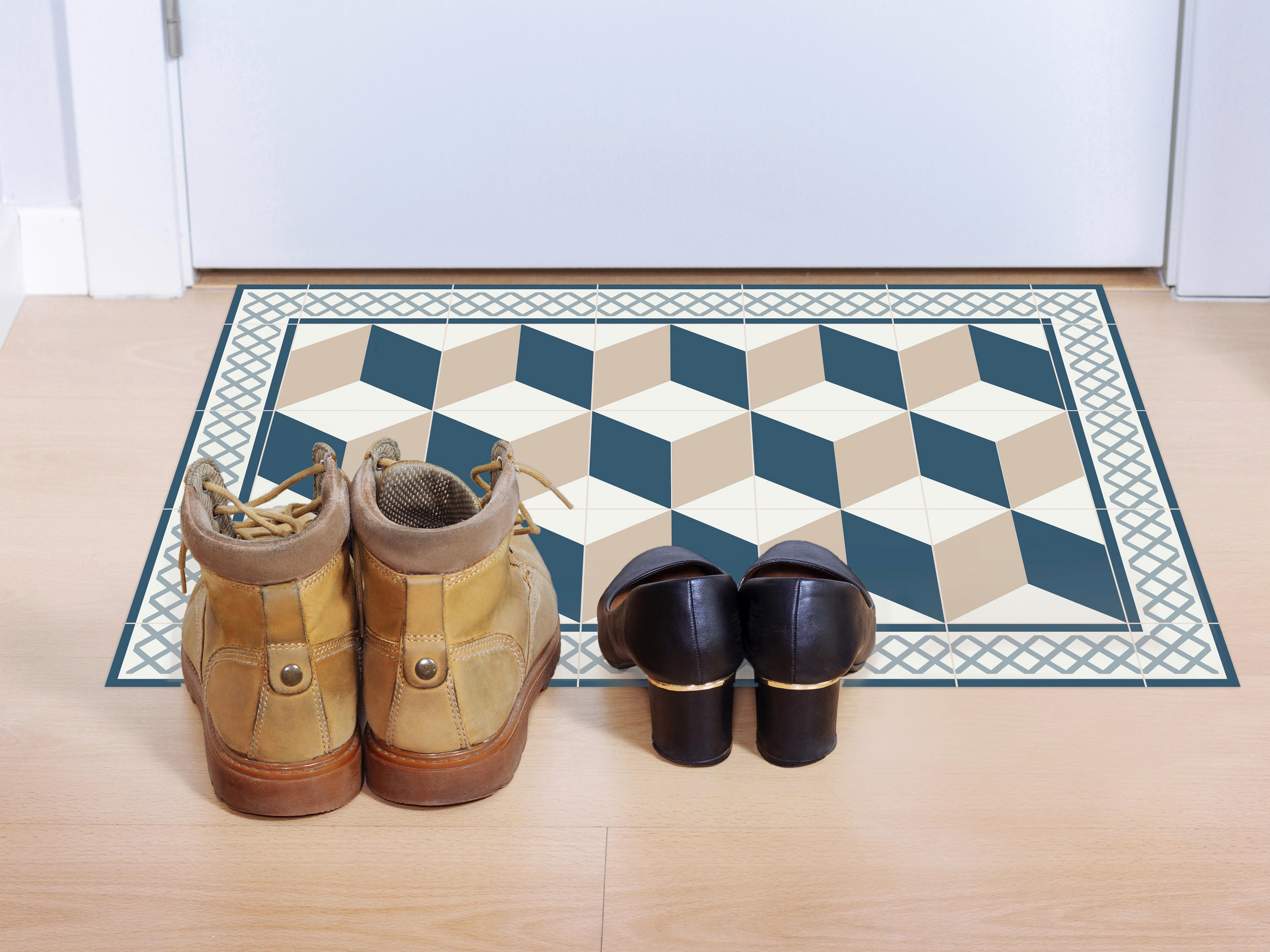OUTDOORTEPPICH 40/60 cm Blau - Blau, Design, Kunststoff (40/60cm)