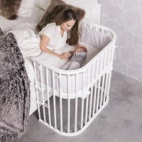 BEISTELLBETT Babybay Boxspring  94/54/96,5 cm  - Weiß, Basics, Holz (94/54/96,5cm) - Babybay