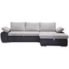 ECKSOFA Hellgrau, Dunkelgrau Flachgewebe  - Dunkelgrau/Hellgrau, Design, Kunststoff/Textil (271/175cm) - Livetastic