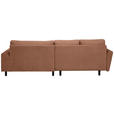 ECKSOFA in Webstoff Dunkelorange  - Buchefarben/Dunkelorange, KONVENTIONELL, Holz/Textil (294/169cm) - Carryhome
