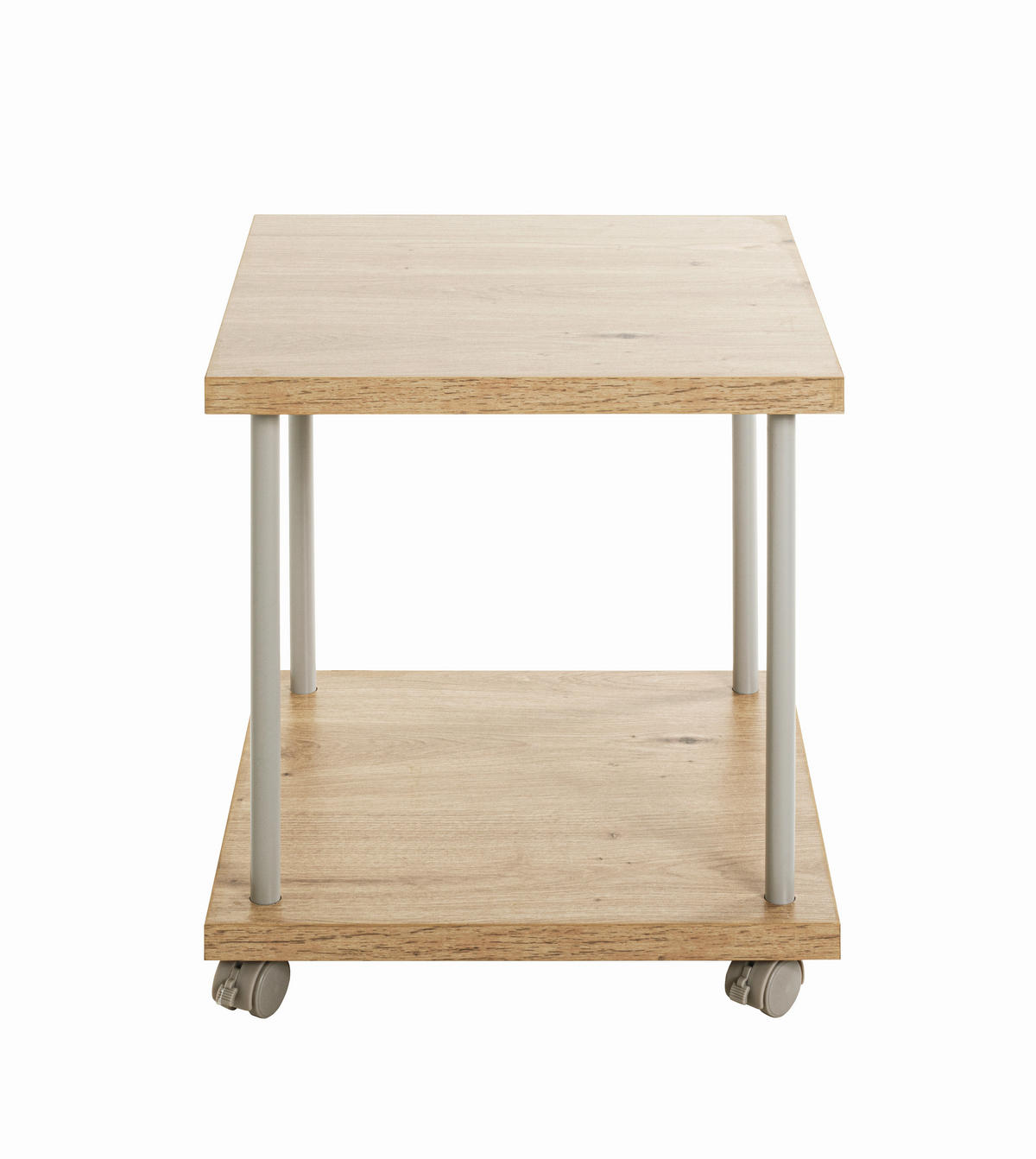 PRÍRUČNÝ STOLÍK, sivá, farba duba - sivá/farba duba, Trend, kov/kompozitné drevo (40/40/45cm)