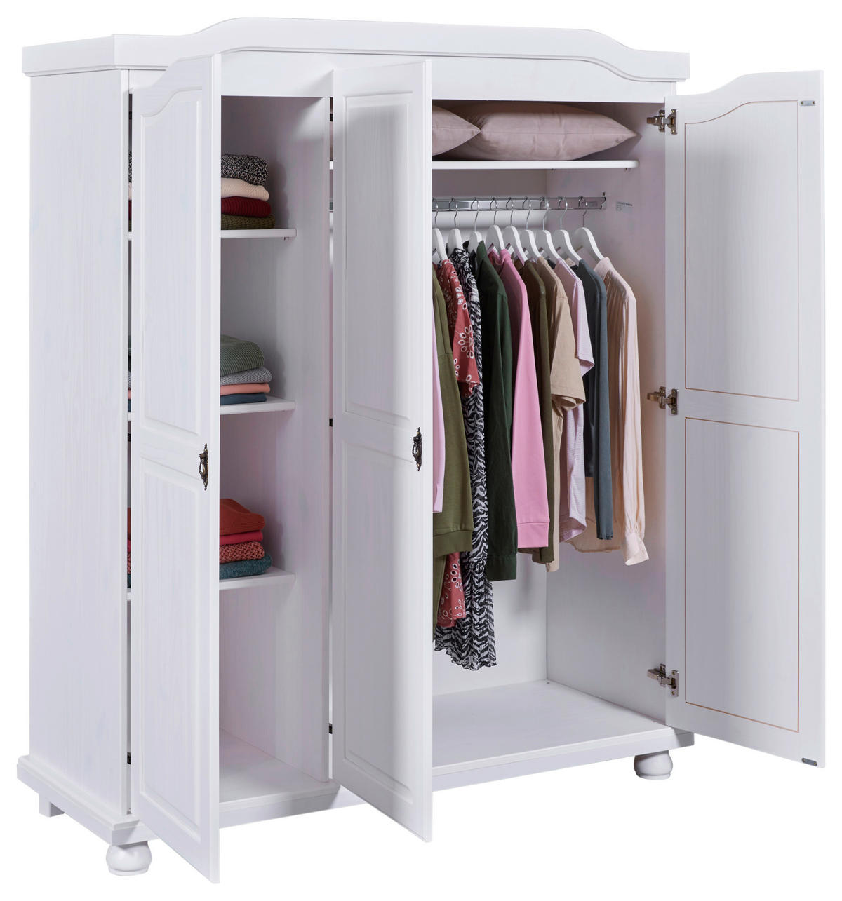 DREHTÜRENSCHRANK  in Weiß  - Weiß, LIFESTYLE, Holz/Holzwerkstoff (150/180/56cm) - MID.YOU