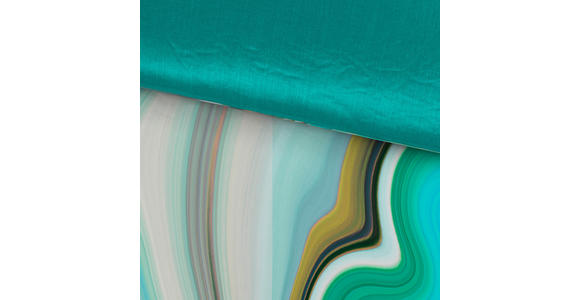 BETTWÄSCHE CUBY Satin 140/200 cm  - Petrol, KONVENTIONELL, Textil (140/200cm) - Novel