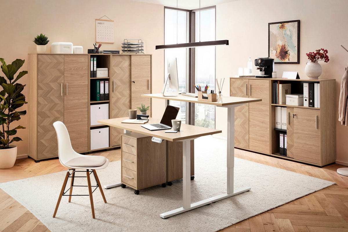 AKTENSCHRANK Eichefarben  - Eichefarben, MODERN, Holzwerkstoff (80,1/113,4/38,2cm) - MID.YOU
