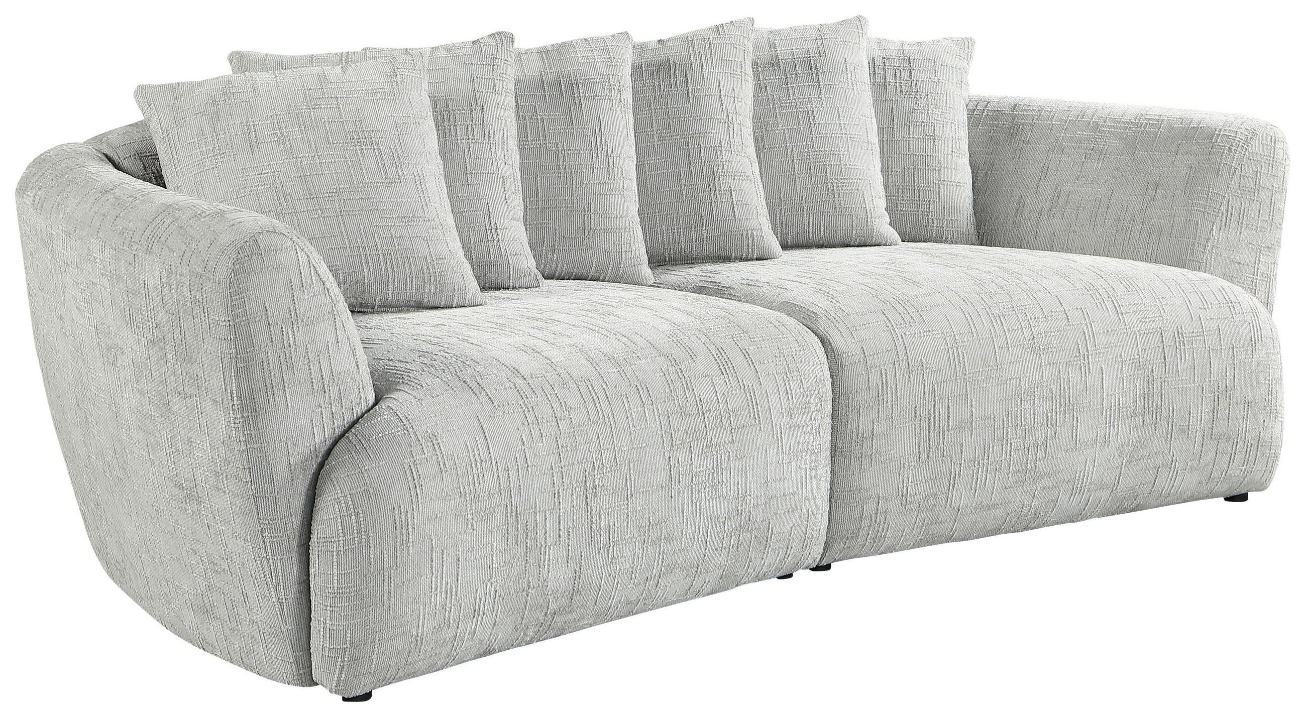 BIGSOFA Chenille Hellgrau  - Hellgrau, Design, Textil (240/79/118cm) - Carryhome