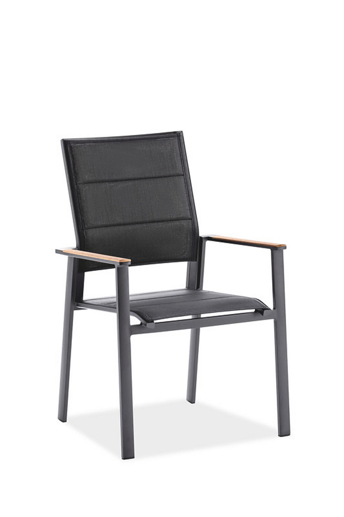 STAPELSESSEL in Textil, Metall Schwarz  - Anthrazit/Schwarz, Design, Holz/Textil (62/96/63cm)