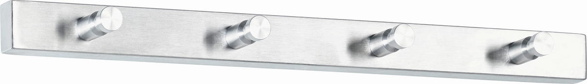 GARDEROBENLEISTE  in Edelstahlfarben  - Edelstahlfarben, Design, Metall (40cm) - Zack