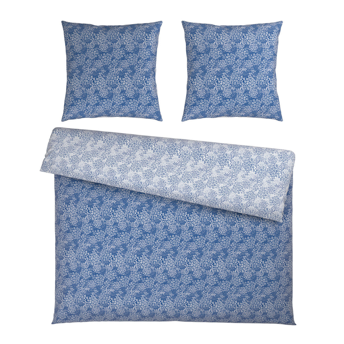 BETTWÄSCHE Satin 200/200 cm  - Blau/Weiß, Design, Textil (200/200cm) - Novel