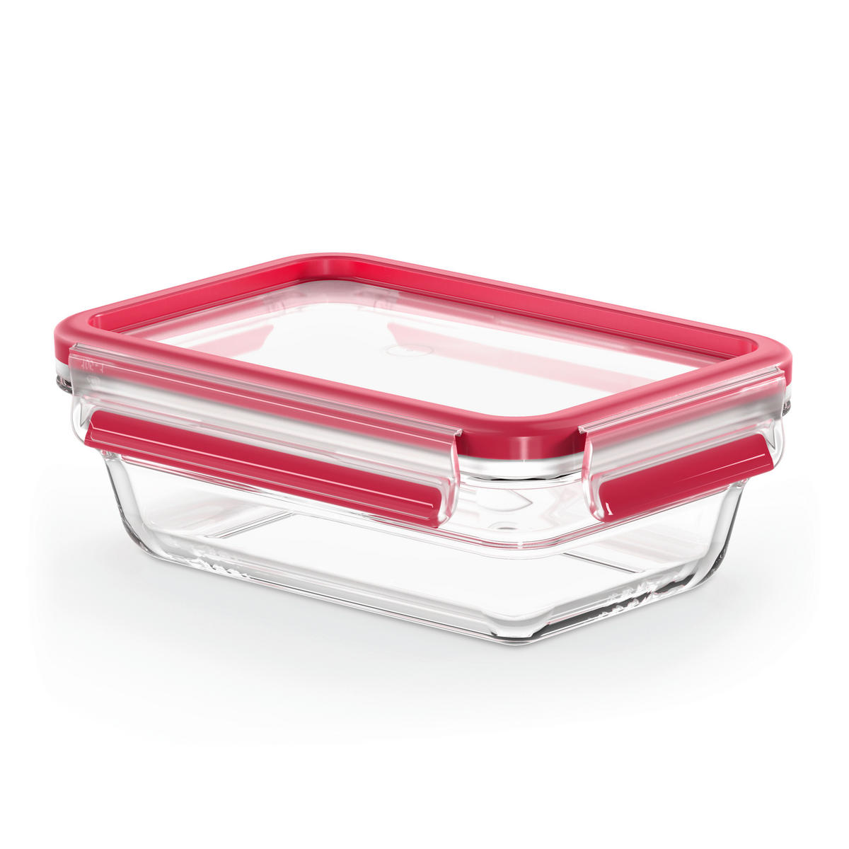 FRISCHHALTEDOSE CLIP & CLOSE GLAS 0,7 L  - Rot, Basics, Glas/Kunststoff (16,8/11,8/7cm) - Emsa