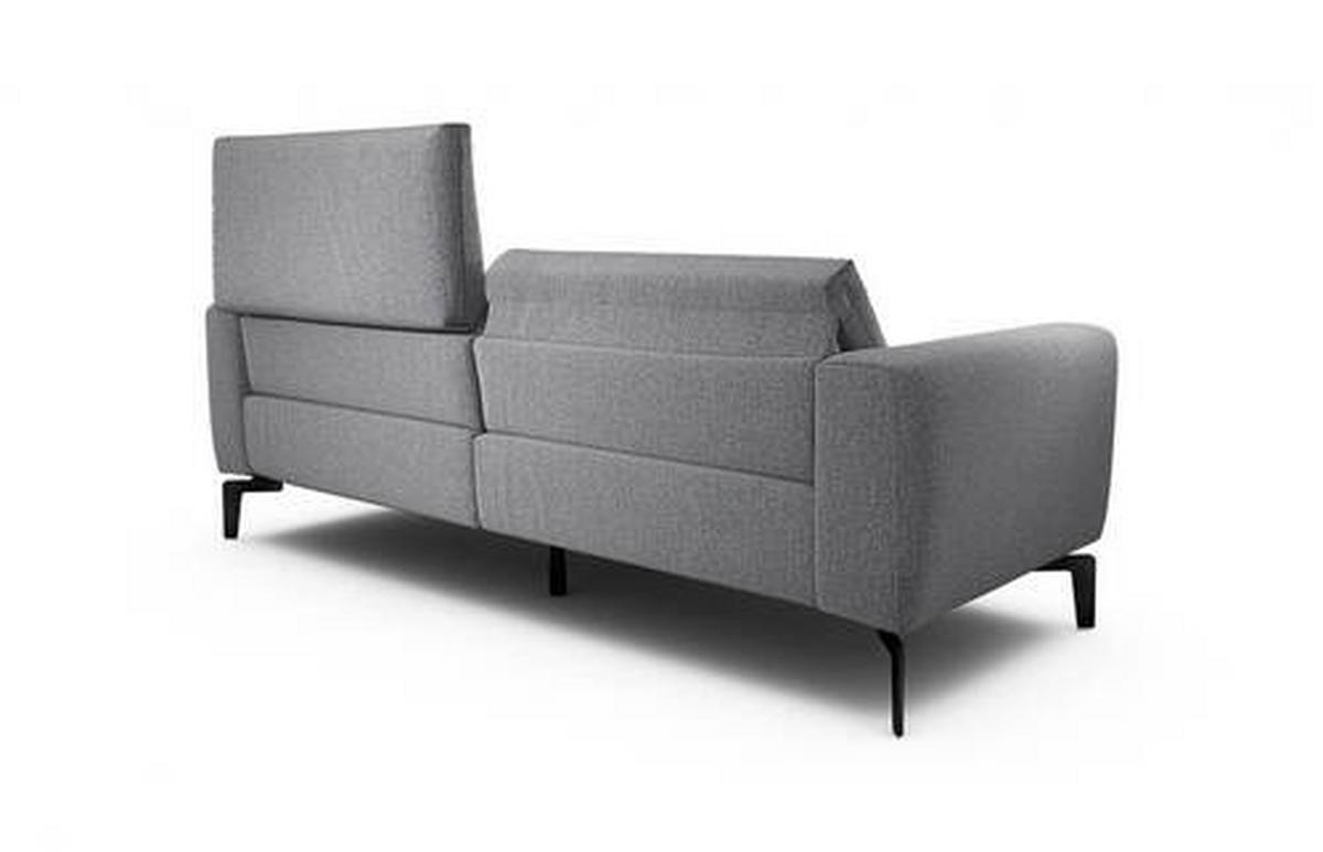 2,5-SITZER in Chenille Anthrazit  - Anthrazit/Schwarz, Design, Textil/Metall (220/86/86-94cm) - SENSOO