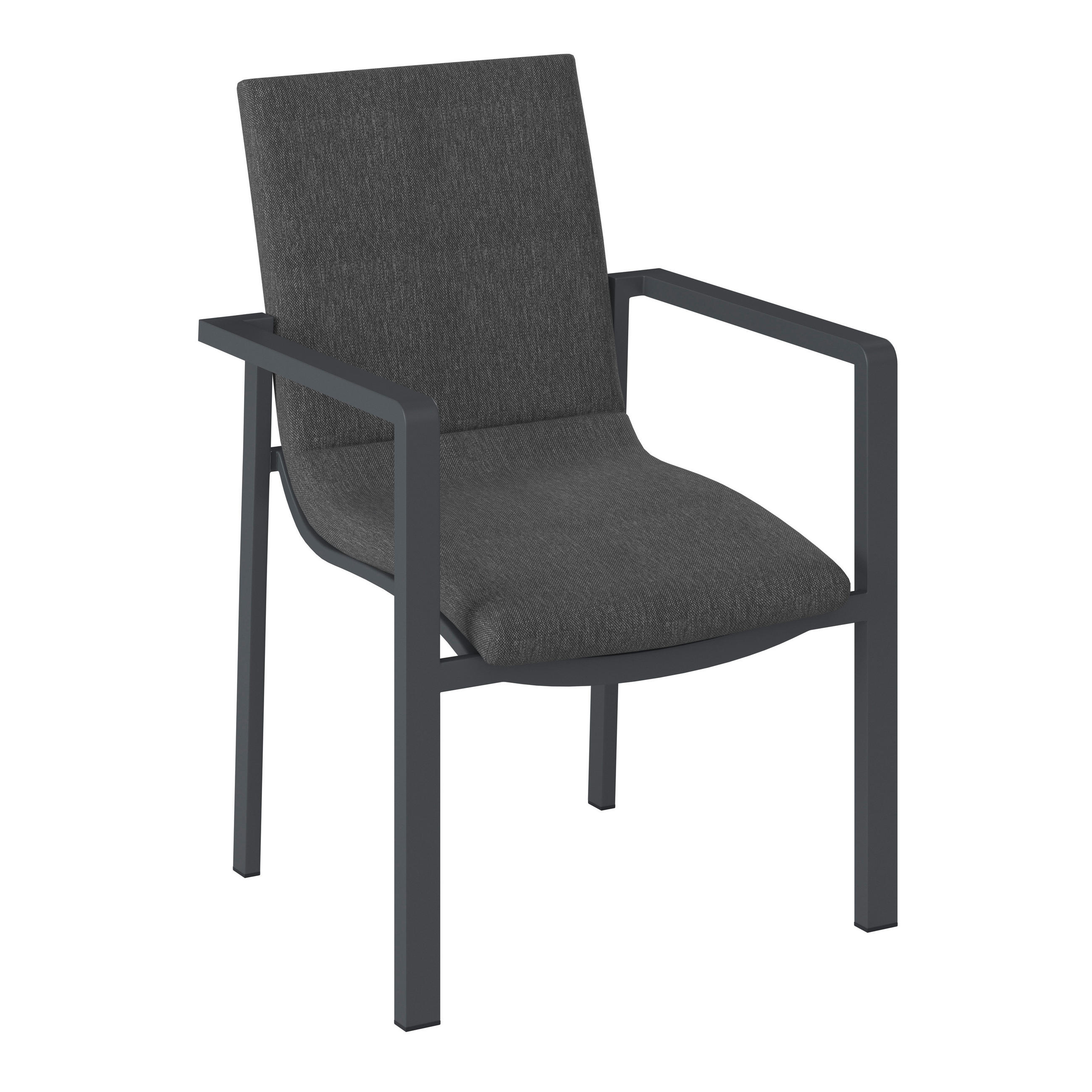 GARTENSTUHL Aluminium Grau  - Grau, MODERN, Textil/Metall (58/85/59cm) - Ambia Garden