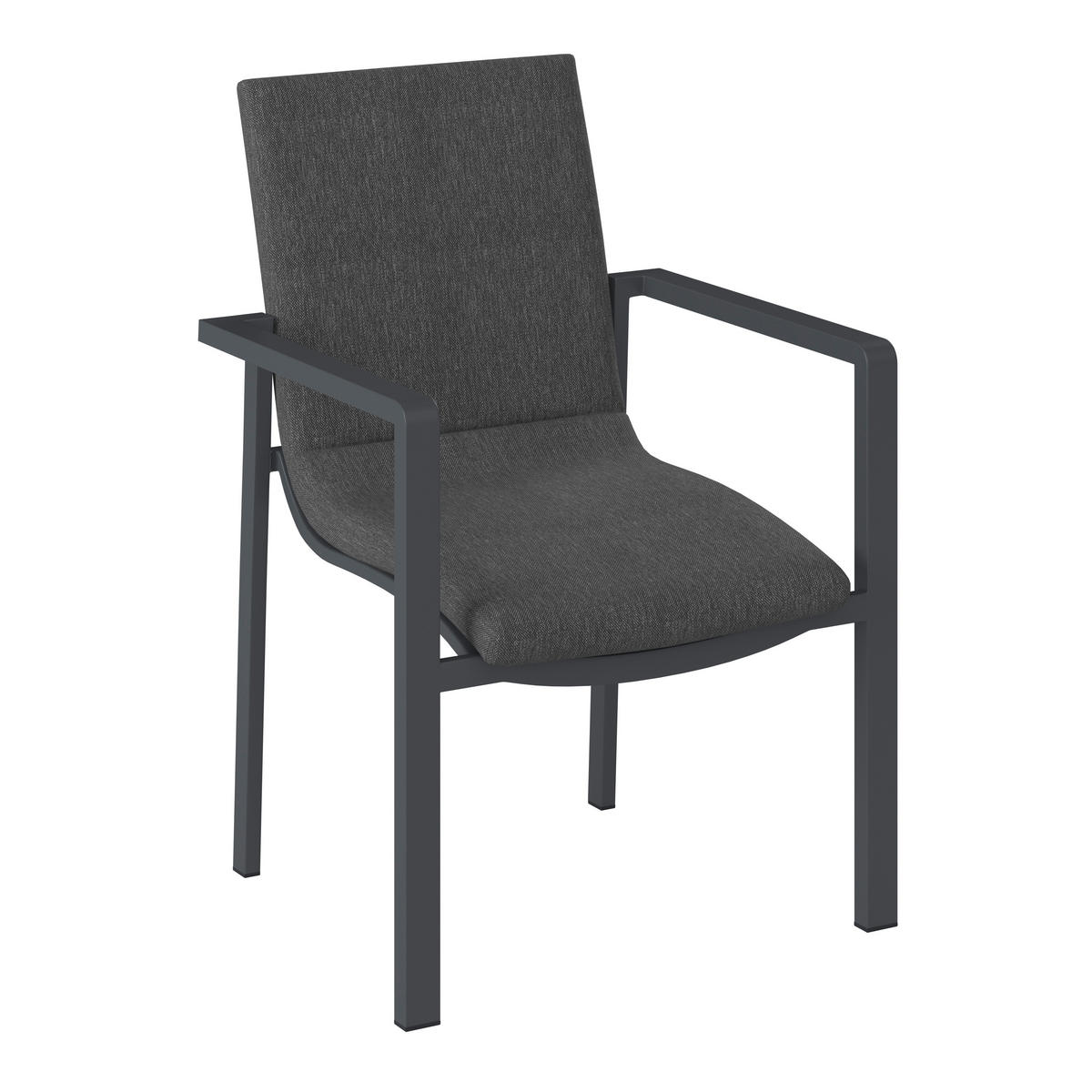 GARTENSTUHL Aluminium Grau  - Grau, MODERN, Textil/Metall (58/85/59cm) - Ambia Garden