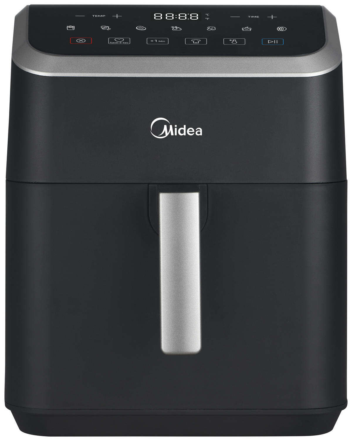 HEIßLUFTFRITTEUSE Airfryer MAD70000ADK 7 l  - Silberfarben/Schwarz, Basics, Kunststoff (38,7/34,3/27,1cm) - Midea