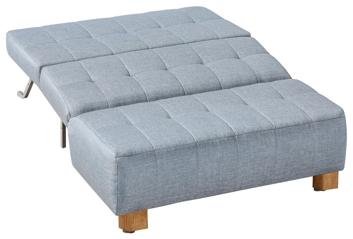 SCHLAFSOFA Hellblau  - Naturfarben/Hellblau, Design, Holz/Textil (125/92/102cm) - Novel