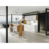 EINBAUKÜCHE LINEE  - Eichefarben/Weiß, Design, Karton/Holz - TEAM 7