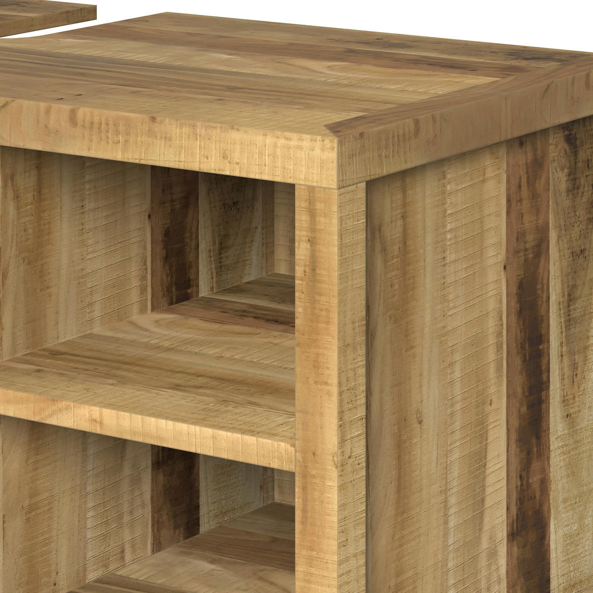 WASCHBECKENUNTERSCHRANK 116/64/50 cm  - Schwarz/Naturfarben, Natur, Holz/Metall (116/64/50cm) - Livetastic