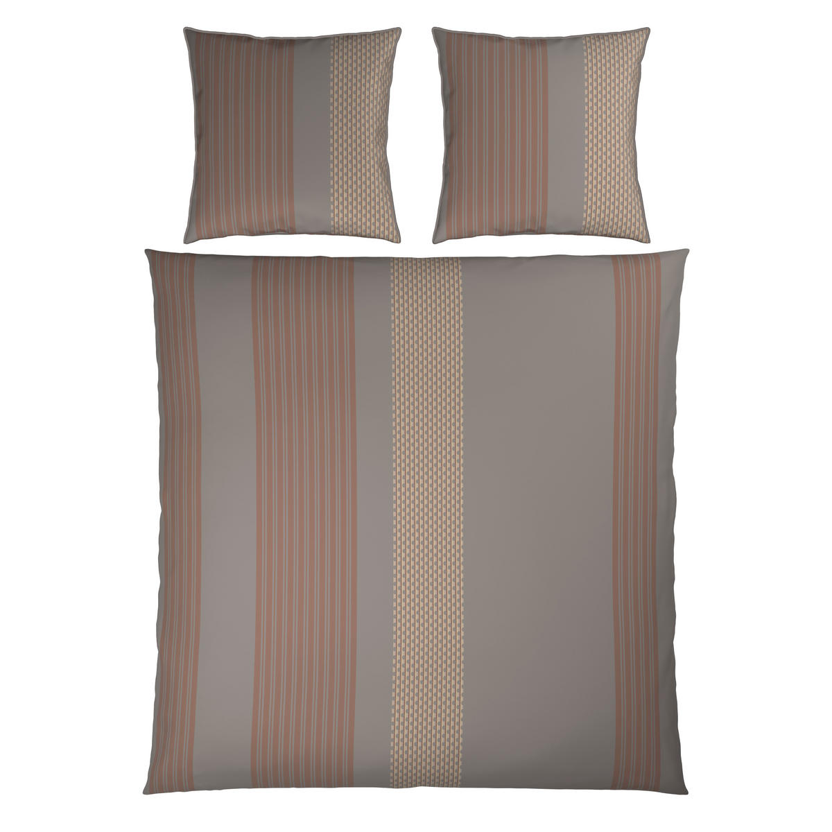 WENDEBETTWÄSCHE 3-teilig Satin 200/200 cm  - Grau, Textil (200/200cm) - Dieter Knoll