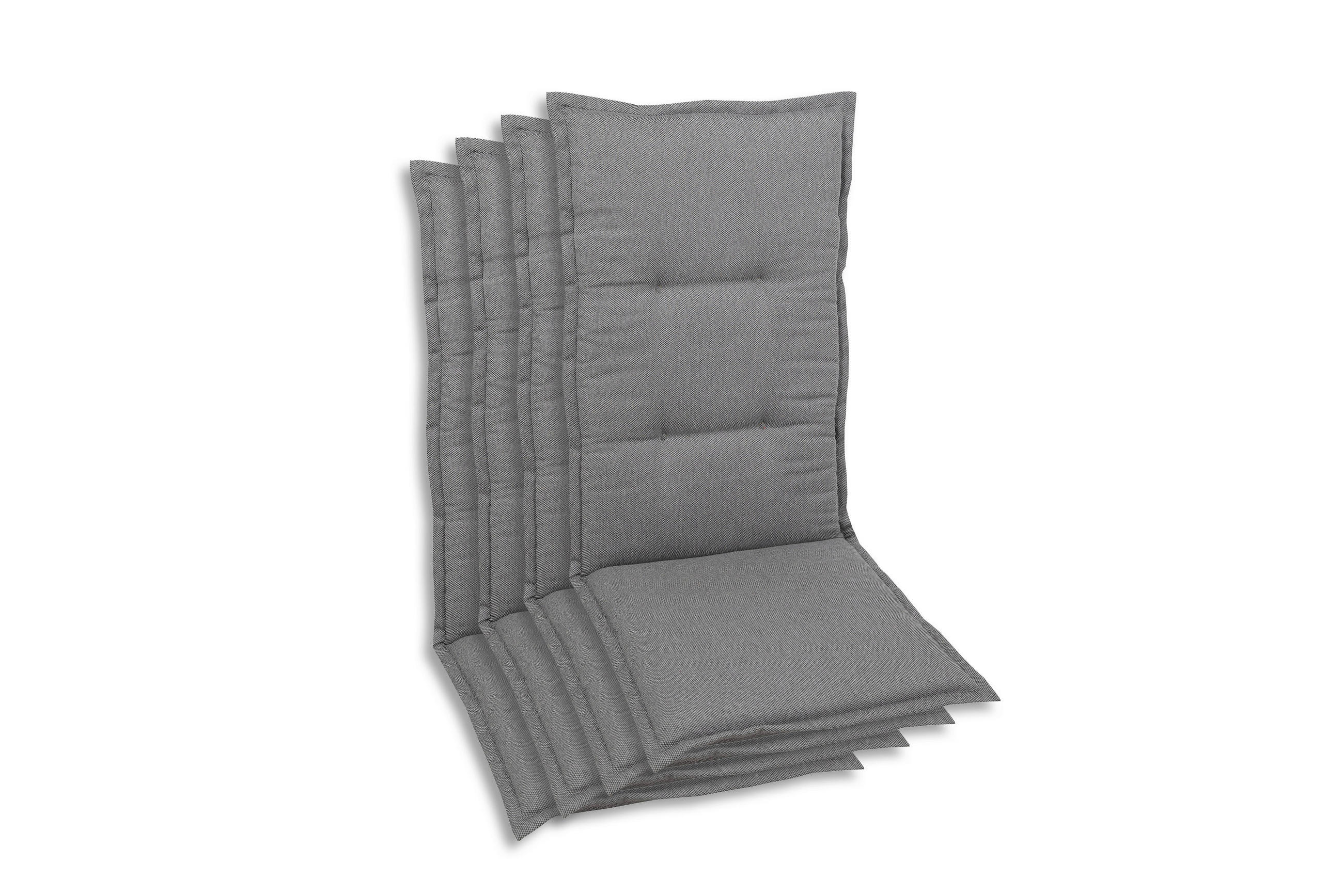 SESSELAUFLAGENSET in Grau Uni  - Grau, Basics, Textil (50/7/110cm)