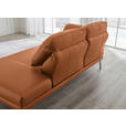 RÉCAMIERE in Echtleder Cognac  - Chromfarben/Cognac, Design, Leder/Metall (209/85-109/95-16cm) - Dieter Knoll