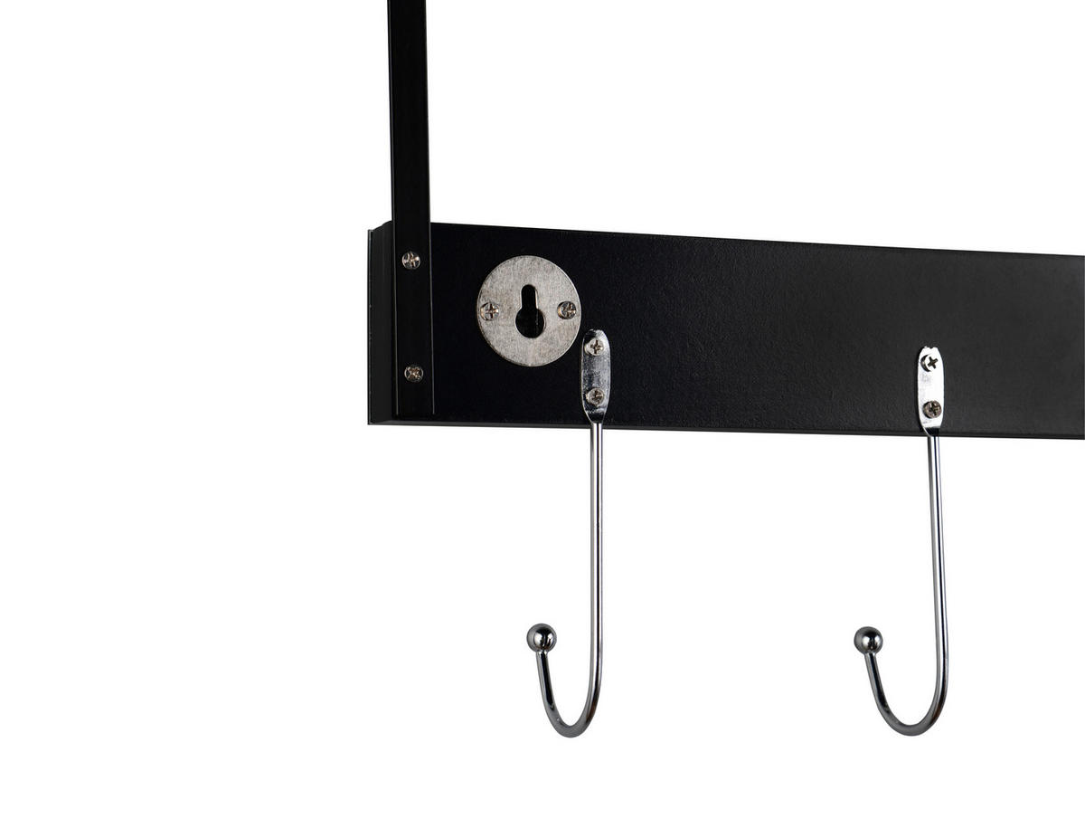 TÜRGARDEROBE  in Klar, Schwarz  - Klar/Schwarz, Trend, Glas (40/12,5/9cm) - Boxxx