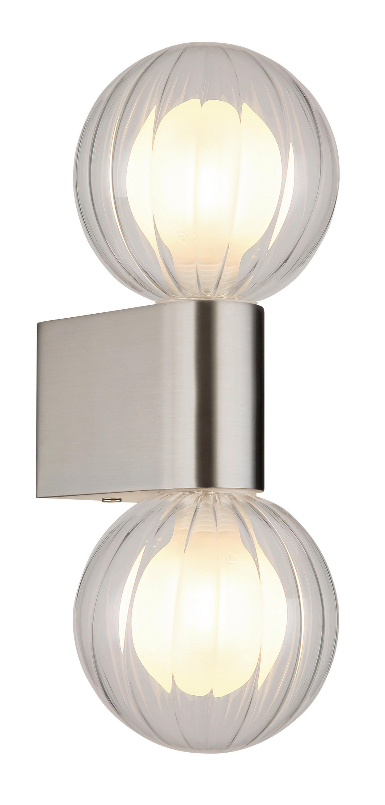 BADEZIMMER-WANDLEUCHTE - Klar, Konventionell, Glas/Metall (10/12/26,5cm) - Globo