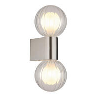 VÄGGLAMPA FÖR BADRUM 10/12/26,5 cm   - klar, Klassisk, metall/glas (10/12/26,5cm) - Globo