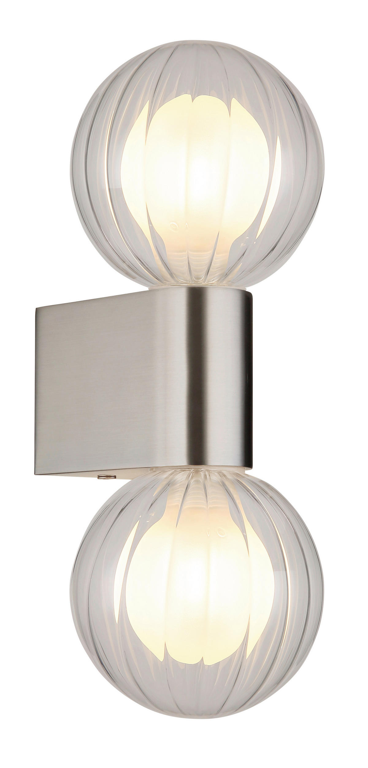 VÄGGLAMPA FÖR BADRUM 10/12/26,5 cm   - klar, Klassisk, metall/glas (10/12/26,5cm) - Globo