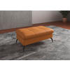HOCKER in Leder Currygelb  - Currygelb/Schwarz, Konventionell, Leder/Metall (102/47/69cm) - Sit & More